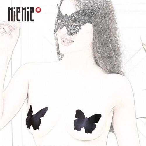 Hot 50 pairs (100 Pcs) Sexy Disposable Self Adhesive Pasties Butterfly Shape Breast Stickers Nipple Cover Bra Pad Pasties