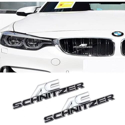 Car metal car sticker is suitable for BMW AC SCHNITZER modified 3D three-dimensional decorative body label badge tail label