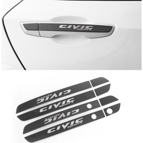 Stainless steel Car Door Handle bowl Trim Strips Sticker for Honda CIVIC 2016 2017 2018 2019 2020 Door handle patch Accessories