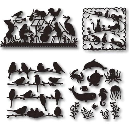 New Animal Underwater World Metal Cutting Mold Decoration Background Embossing Scrapbook Greeting Card DIY Craft Blade Template