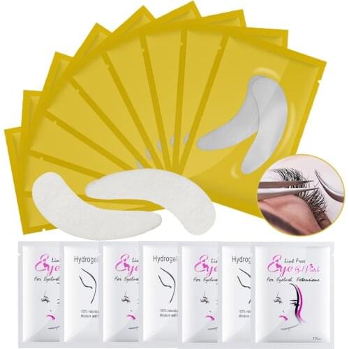 500pairs Eye Patches for Eyelash Extension Gel Paper Patch Eyelashes Under Eye Pads Lint Free Lashes Sticker Wraps Makeup Tools