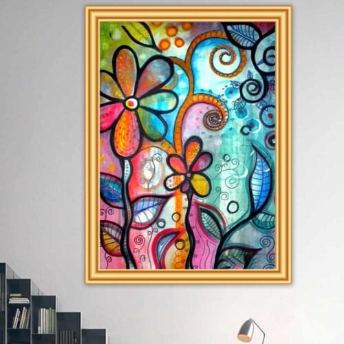 Full Square Drill 5D DIY Diamond Painting Cross Stitch "Flower painting" Embroidery Diamond Mosaic Art Picture Home Decor Gift