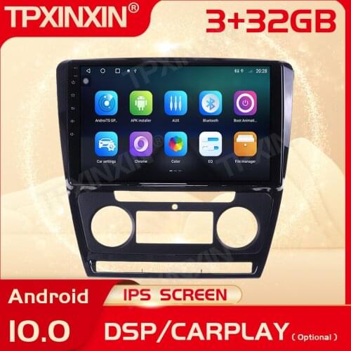 2 Din Carplay Android Radio Receiver Multimedia For Skoda Octavia 2008 2009 2010 2011 2012 2013 Auto BT GPS Navigation Head Unit