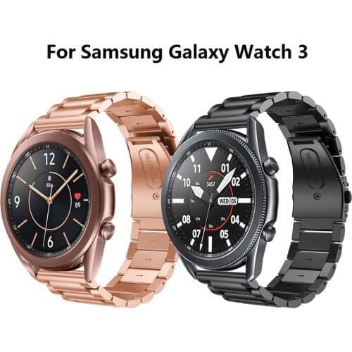 Stainless Steel Strap For Samsung Galaxy Watch 3 45mm classic metal band Bracelet for Galaxy Watch3 41mm Wrist strap watchbands