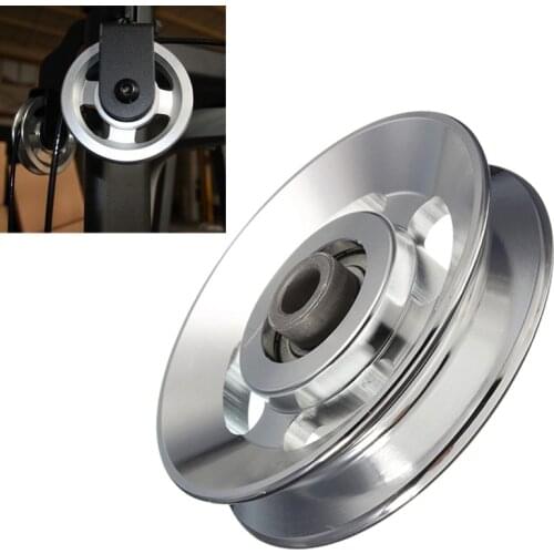 88mm Universal Aluminum Lift Heavy Load Bearing Pulley Wheel Cable Fitness Gym Equipment for Climbing Camping Pulley