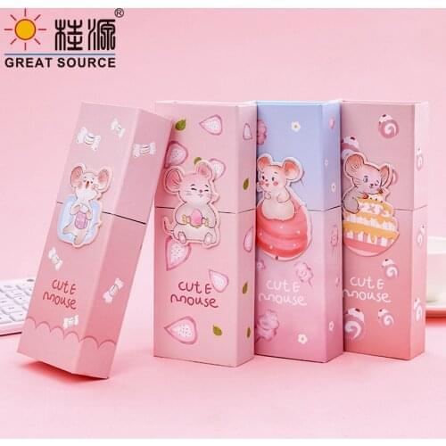 School Accessories Folding Pen Holder Magic Pencil Case Double Functions Pen Box(1PC)