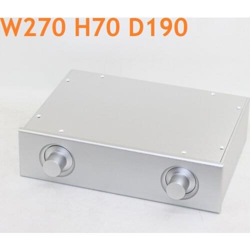 Volume Control Power Amplifier Supply Chassis New DIY Aluminum Preamplifier Box Tube Amplify DAC Amp Case W270 H70 D190