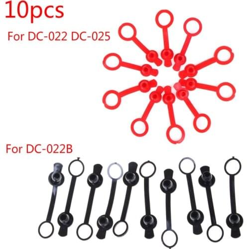 10Pcs Red Black DC Power Waterproof Cap For DC-022 DC-025 DC-022B Jack Charging Socket Connector