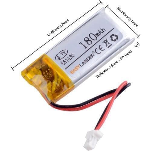 Replace HP551429 D.11 170mAh 3.7V Lithium Polymer LiPo Rechargeable ion cells For Mp3Mp4 Mp5 DIY bluetooth heads remote