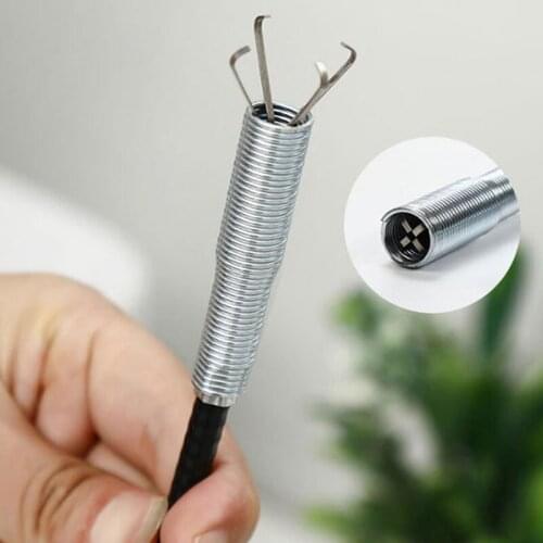 Iron Wire Drain Snake Sticks Clog Remover Cleaning Spring Pipe Dredging Tool