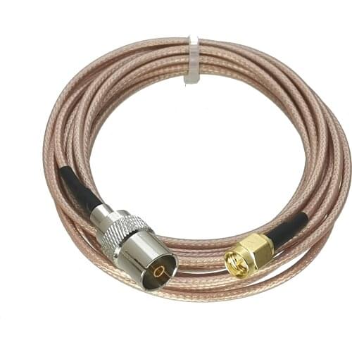1Pcs Cable IEC TV DVB-T Female jack to SMA male plug straight RG316 Jumper pigtail 4inch~10FT RF Coaxial Connector