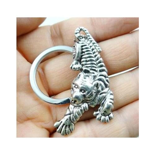1Pcs wholesale Alloy key ring tiger carving key chain car pendant Accessories key chain free shipping p462