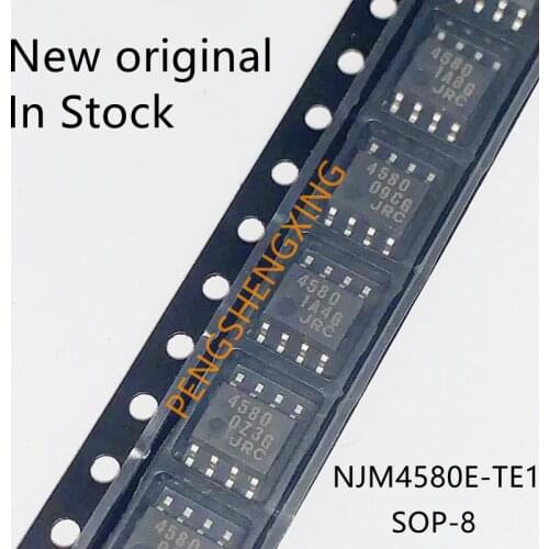 10PCS/LOT NJM4580E-TE1 JRC4580 JRC4580E SOP8 New original spot hot sale