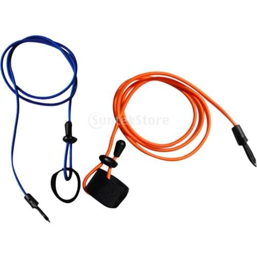 2 Pieces Bungee Cord Fishing Rod/ Kayak Paddle Leash with Snap Hook 2 Colors