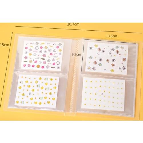 20 Pages Nail Sticker Decal Collecting Albums Storage Holder Nail Art Tools