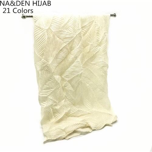 2019 NEW pleated Solid hijabs scarf elegant shawl plain maxi muslim hijab women wrinkle scarves shawls soft muffler 10pcs/lot