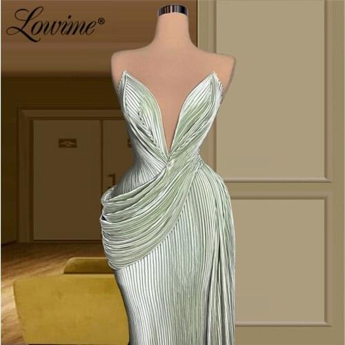 2020 Custom Made Dubai Formal Celebrity Dresses Long Mermaid Evening Dress Arabic Prom Dress Party Gowns Robe De Soiree