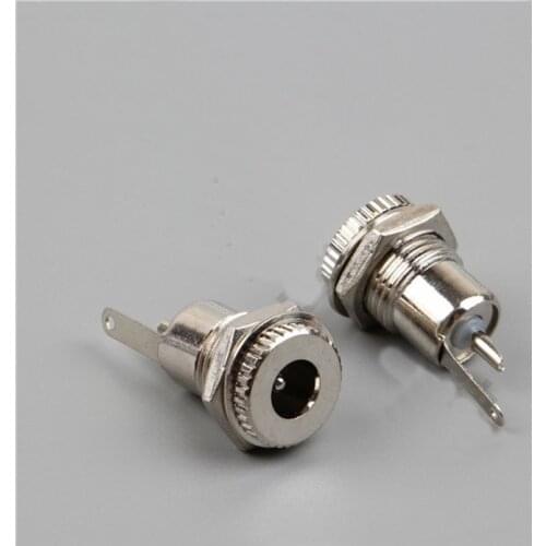 3pcs DC Power Socket 5.5*2.1 Threaded High Current Full Metal Charging Socket Female