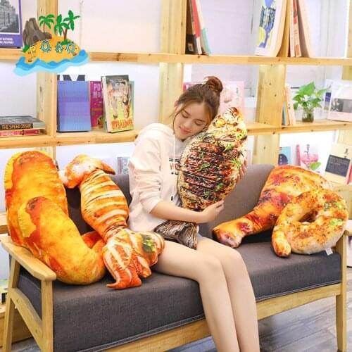 3D Simulation Food Shape Plush Pillow Creative Chicken Sausage Plush Toys Stuffed Sofa Cushion Home Decor Funny Gifts for Kids