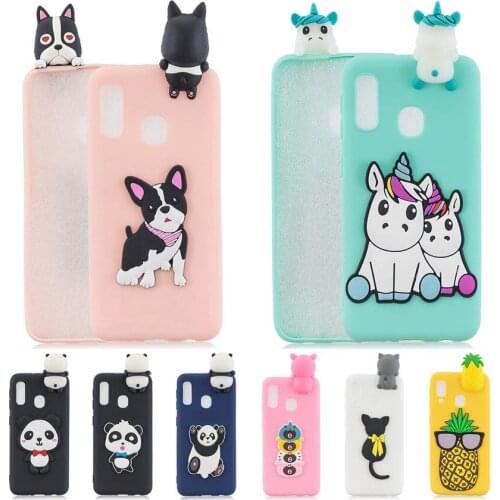 3D Relief Silicon Phone Case For Samsung Galaxy A20E Soft Unicorn panda bear TPU Cases For Galaxy A20E cover A20e
