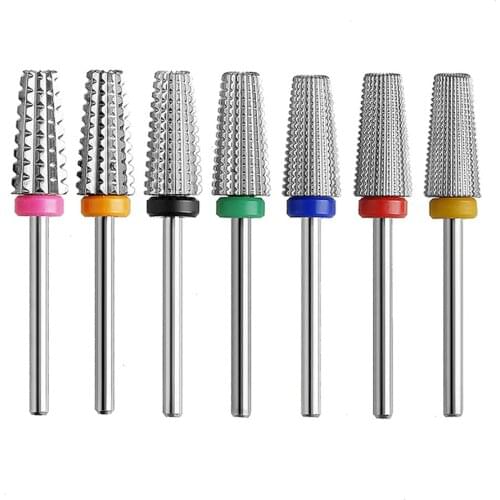 5 IN 1 Two-way Carbide Nail Drill Bits Manicure Pedicure Machine Milling Cutter Nail Files Remove Gel Polish Nail Art Tools