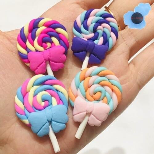 50pcs Wholesale Resin Sweet Lollipop Garden Shoes Accessories Fashion Shoe Decorations Fit Adult Croc Jibz Charm