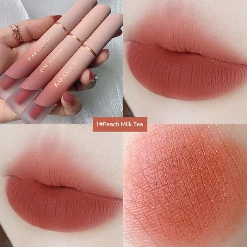 6 Colors Non-stick Cup Lipstick Velvet Matte Daily Makeup Lip Glaze Waterproof Sweatproof Long Lasting Lip Gloss Makeup TSLM1