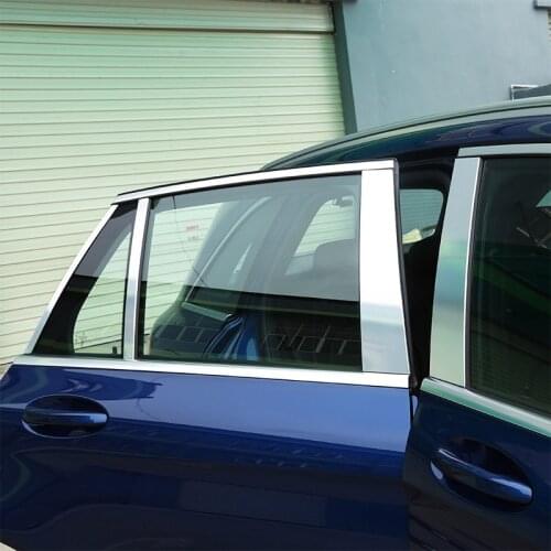 8pcs Aluminum Car Window Pillar Post Decoration Cover Trim For Mercedes Benz GLC Class X253 200 250 300 4 Door Sedan AMG