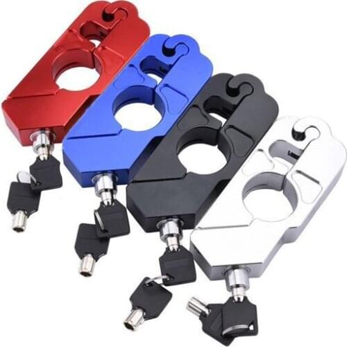 Anti-theft Motorcycle Grip Lock CNC Security Safety Locks Handlebar Handset Brake Lever Disc Locking Fit Scooter ATV Motor Lock