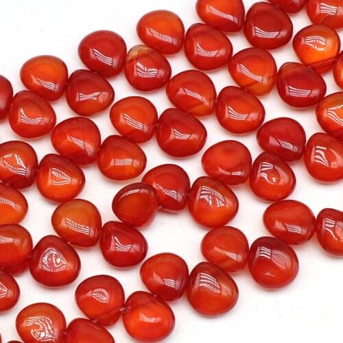 10x12mm Natural Red Agates Beads For Jewelry Making Water Drop Red Agates Stone Beads One Strand About32pcs DIY Accessories