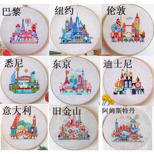 Caisechengshixilie1Homefun Cross Stitch Kit Package Greeting Needlework Counted Cross-Stitching Kits New Style Counted Painting