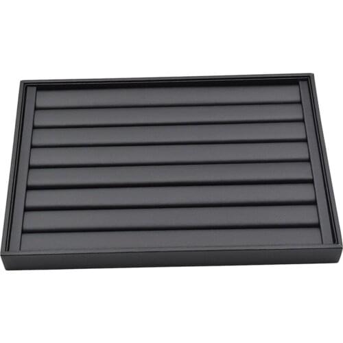 Earring Black Box Jewelry Bracelet Pin Buckle Storage Holder 28x20cm