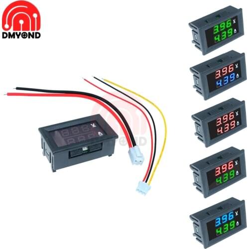 DC 100V 10A Digital Mini Voltmeter Ammeter Panel Voltage Volt Current Meter Tester Green Green Dual LED Display Amp