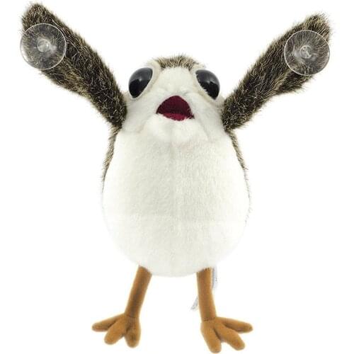 Star wars Porg Bird Action Figure Plush Toy 22cm Suction Cup Interior Decoration Cute Funny Short Plush Doll Kid Birthday Gift
