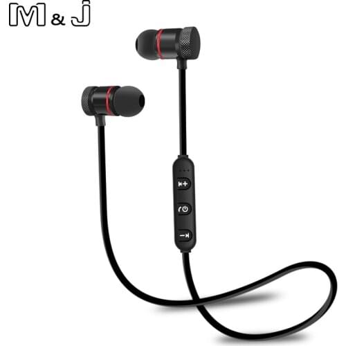 Magnetic Bluetooth Earphone Sports Neckband Magnetic Wireless Gaming Headset Stereo Earbuds Metal Earphones With Mic For IPhone