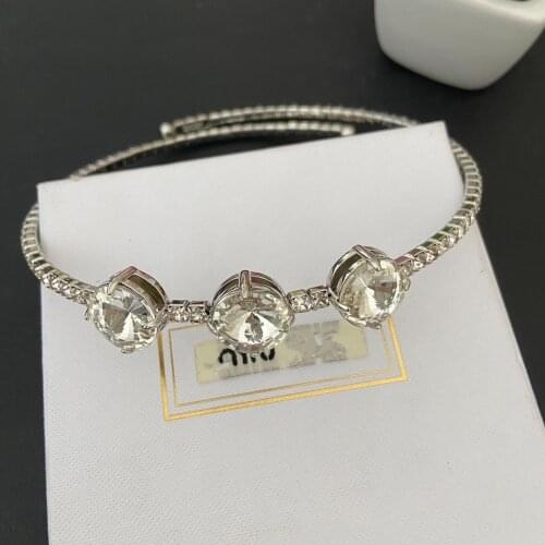 Trendy personality design inlaid crystal short ring