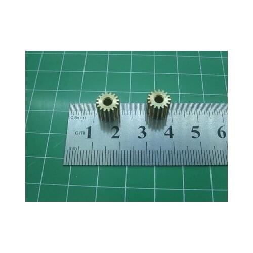Metal gear 0.5 modulo 16 gear inner hole 3.175 copper plane straight gear motor gear DIY model toy accessories