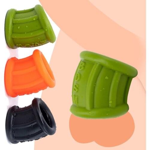 Soft Liquid Silicone Scrotum Bondage Penis Ring Male Delay Ejaculation Stimulation Cock Rings Sex Toys for Man