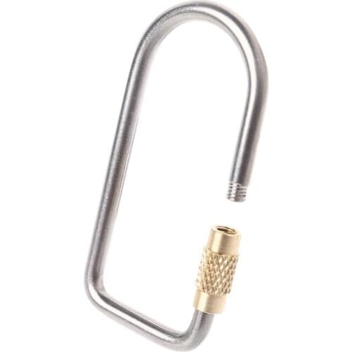 Camping Link Titanium Alloy Carabiner Keychain Hanging Lock Buckle Hook Key Ring E56D