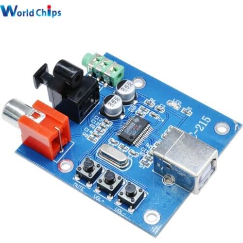 PCM2704 USB DAC to S/PDIF Sound Card Decoder Board 3.5mm Output F/PC 2 Channel Analog Output