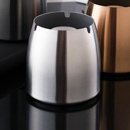 Stainless Steel Ashtra Y With Lid Windproof Round Ashtra Y For Indoor & Outdoor Cigar Ashtray Y 8x8x7.5 Cm Ash Holder