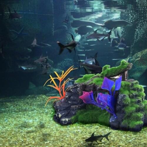 Aquarium Resin Moss Bridge Fish Play Cave Decor for Fish Tank Aquarium Ornament Landscape Underwater Ornament Decor Acce
