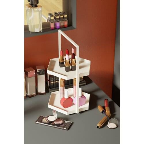 Bathroom Shelf Storage Rack Display Stand Shelves Cosmetics Two Layer Holder Iron Storage Box органайзер для косметии makeup