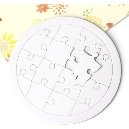 Blank Coloring Puzzle Paper White Mold Board Children DIY Production Puzzle Coloring Graffiti Painting Children Educational Toys