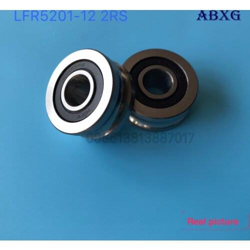 12 MM track LFR5201-12 NPP LFR5201 KDD R5201-12 2RS Groove Track Roller Bearings 12*35*15.9 mm (Precision double row balls)