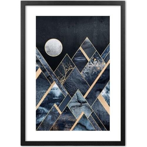 Nordic Modern Light Luxury Geometric Abstract Nordic Art Wall Art Paper Painting Landscape Wall Pictures For Living Room Decor