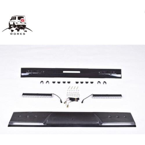 G class W463 carbon fiber material roof spoiler fit for G wagon W463 G500 G55 G350 G550 G63 4X4 front wing with led for autopart