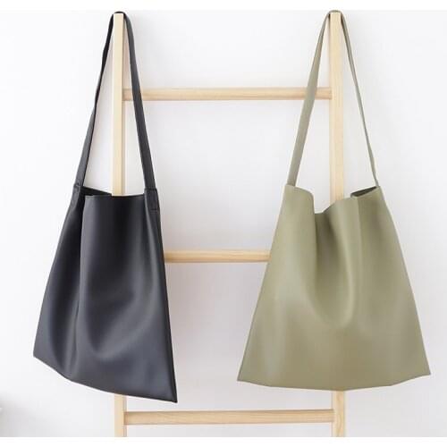 Ins New Product Simple Pure Crossbody Bags Fashion Casual Shopping PU Leather Tote Handbags Roomy Multifunctional Messenger Bags