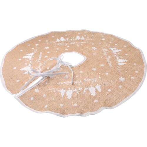 Vintage Burlap Christmas Tree Skirt Stands Xmas Ornament Decor 80/120cm