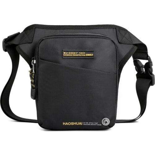 Men Waterproof Thigh Bag Waist Pack Fanny Packs Outdoor Riding Motorcycle Crossbody Hip Belt Bag Shoulder Bags Travel Chest Pack